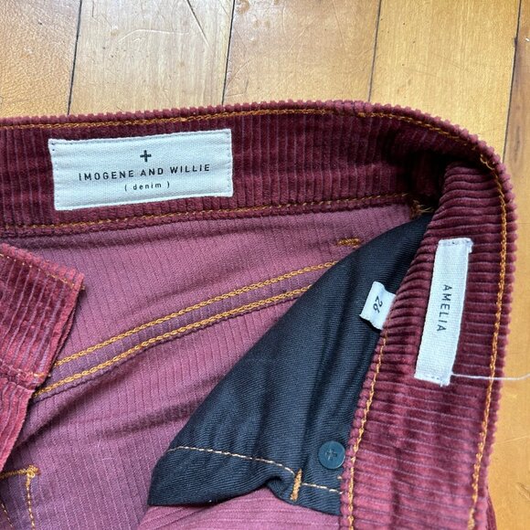 imogene + willie Amelia Corduroy Pant Burgundy 26 - Picture 6 of 6